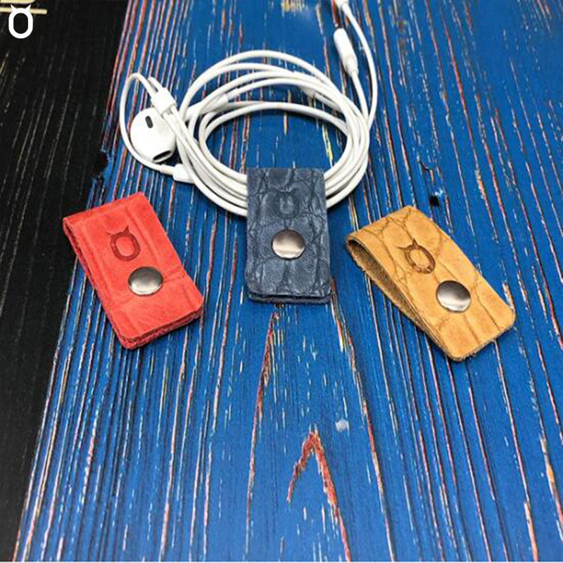 Imitations of leather for Earphone Cable Holder Straps