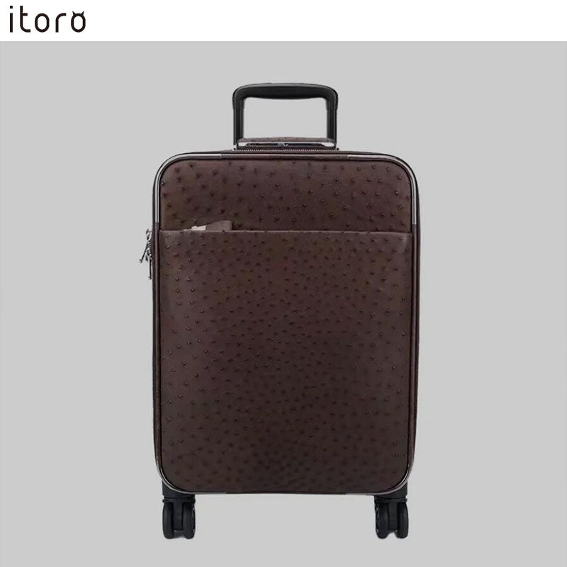 itoro Leather Suitcases(Ostrich Pattern)