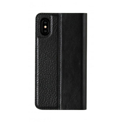 Folio n Go_iPhone X Italian Leather Case - Leather Black
