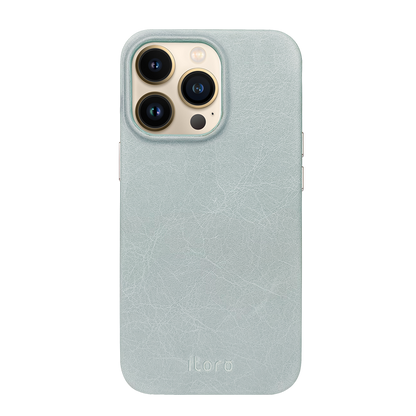 iPhone 13 Pro Leather Case - Grey