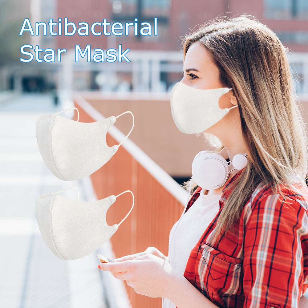 Microcrystalline Titanium Silver Antibacterial Star Efficient Face Mask, Unique Medical Antibacterial Technology, Repeated Use