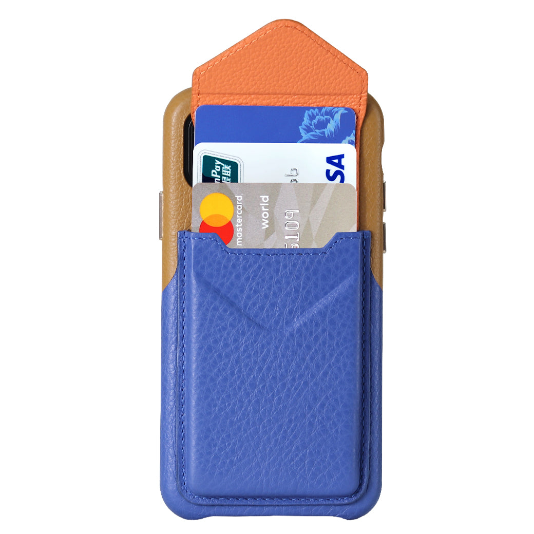 Cover & Go FX _ iPhone XR Italian Leather Case - Brown&Blue