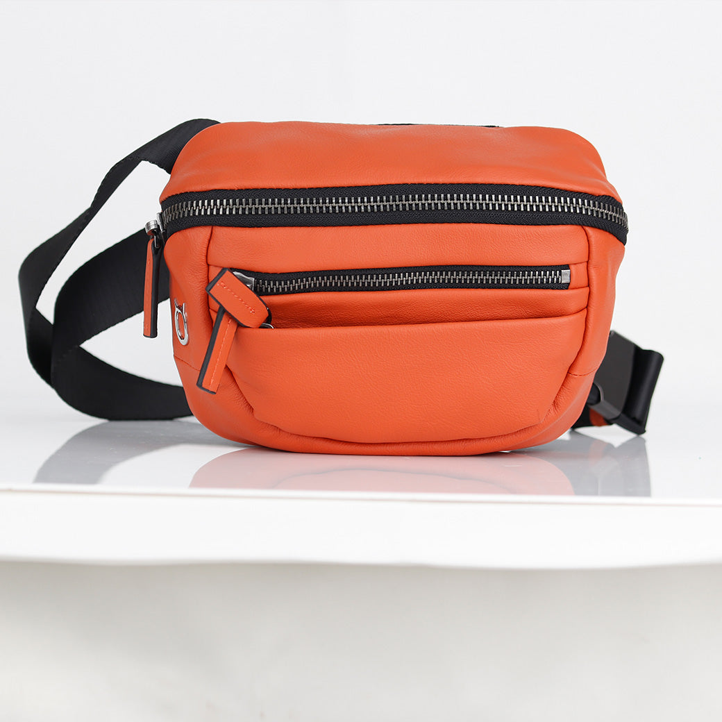 Italian Premium Leather Waist Bag / Diagonal Bag