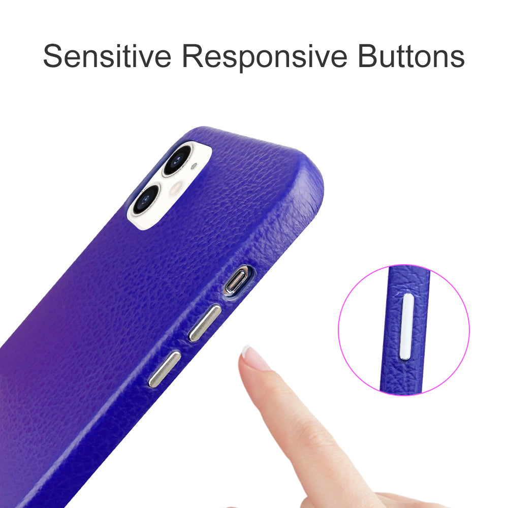 iPhone 12 Mini Leather Case_ITALY Leather - Sapphire Blue