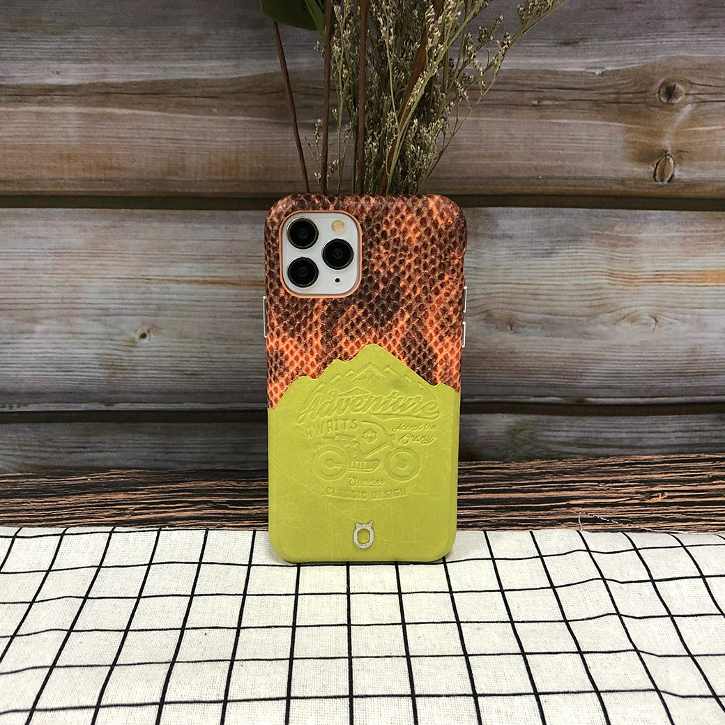 Lizard embossed Adventure Series Leather Case iPhone 11 Pro