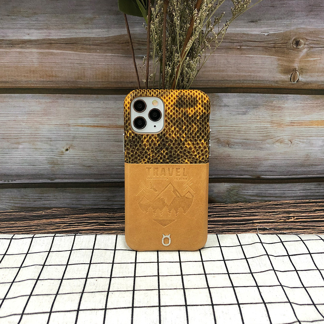 Lizard embossed Travel Series Leather Case iPhone 11 Pro