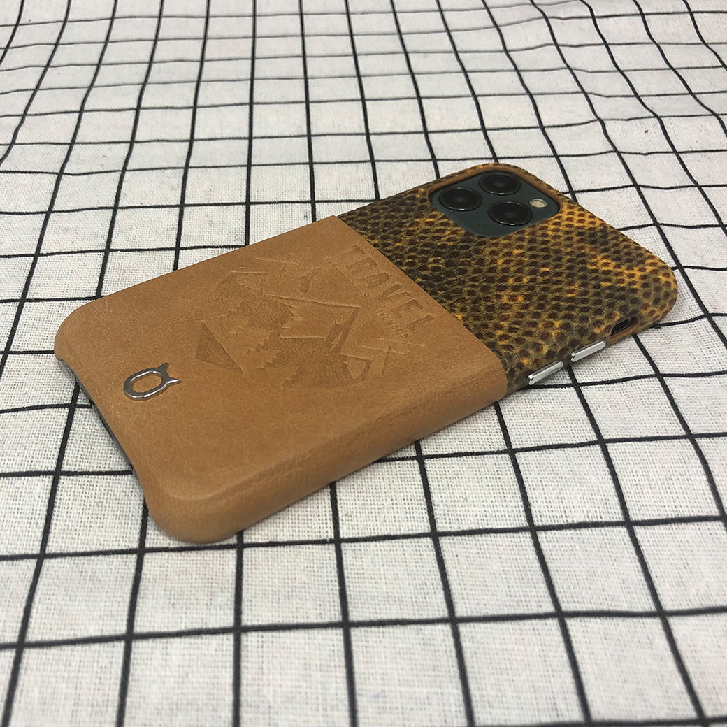 Lizard embossed Travel Series Leather Case iPhone 11