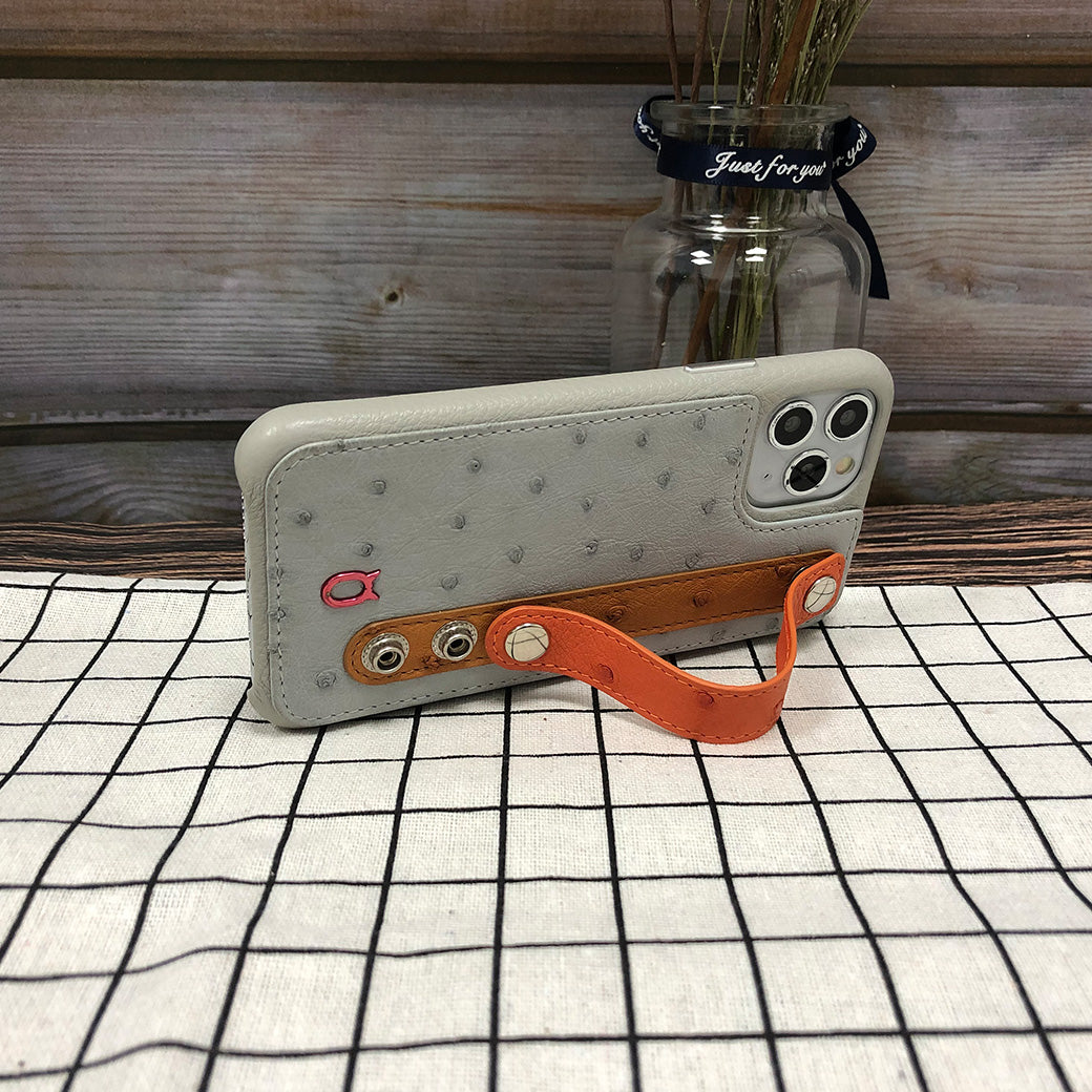 Ostrich detachable Kickstand Leather Case iPhone 11 Pro