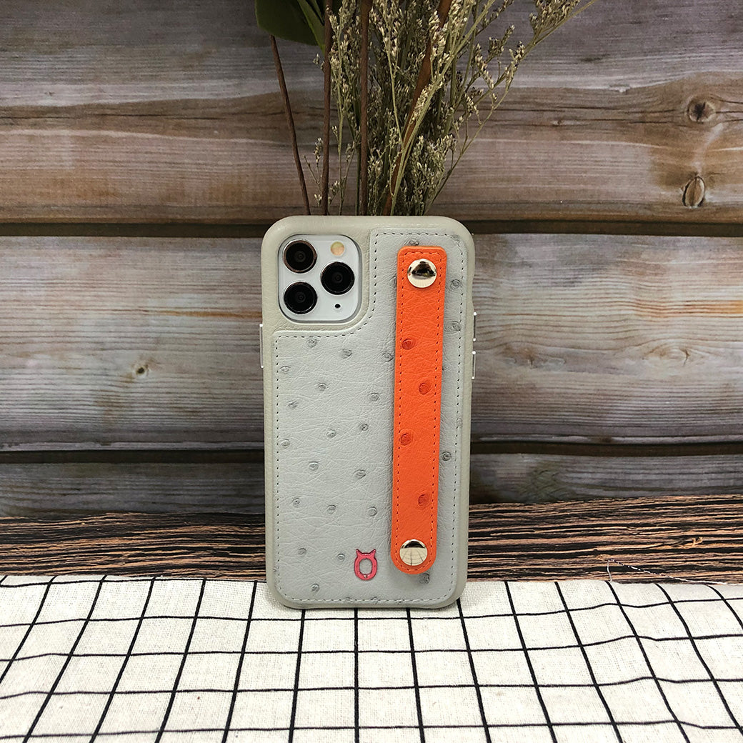 Ostrich detachable Kickstand Leather Case iPhone 11 Pro
