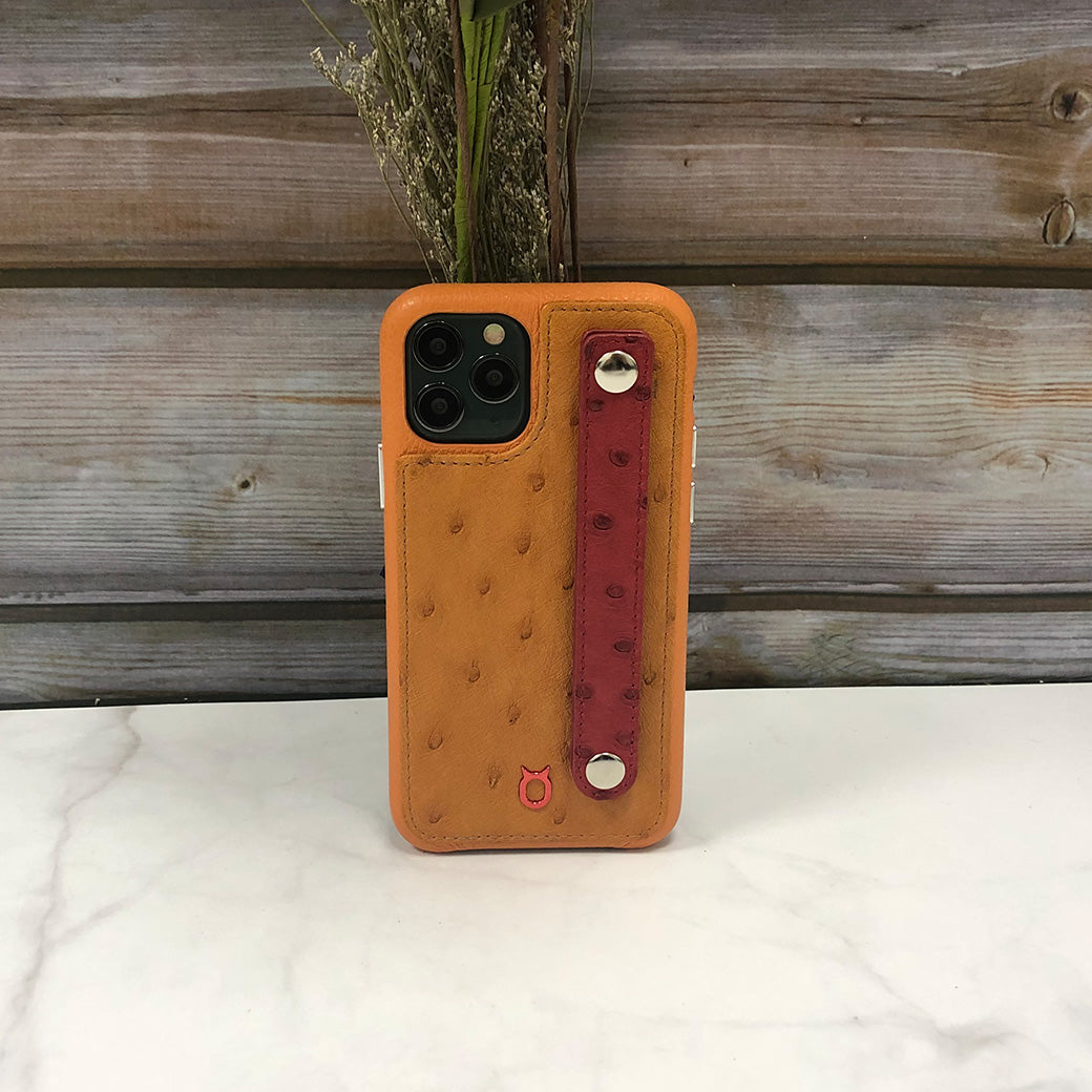 Ostrich detachable Kickstand Leather Case iPhone 11 Pro