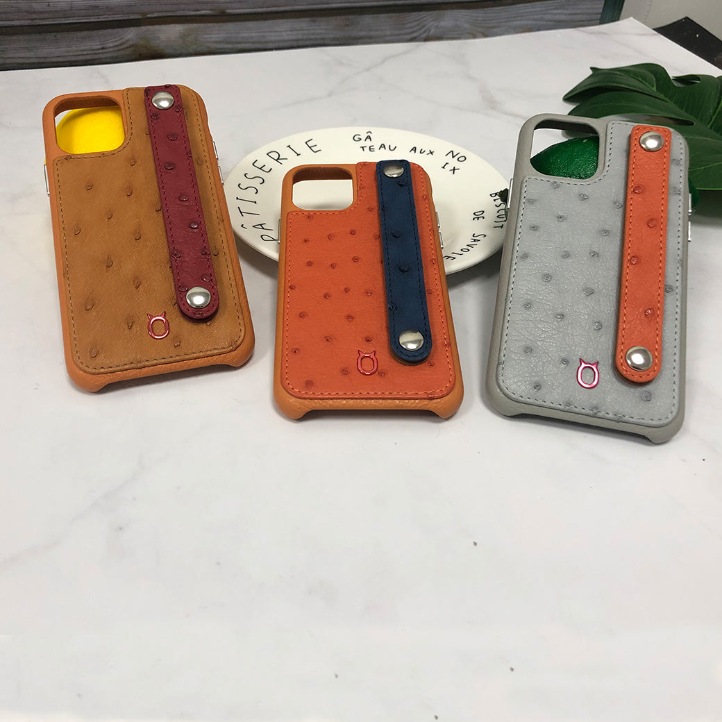 Ostrich detachable Kickstand Leather Case iPhone 11 Pro