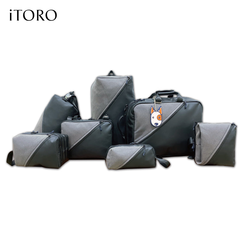iTORO leather travelling sets consisting of matching luggage