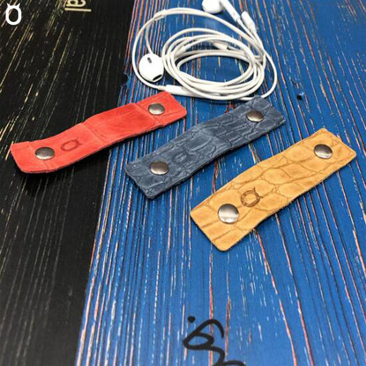 Imitations of leather for Earphone Cable Holder Straps