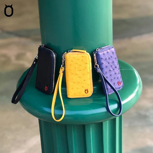 Ostrich Premium Skin Key Chain Cases