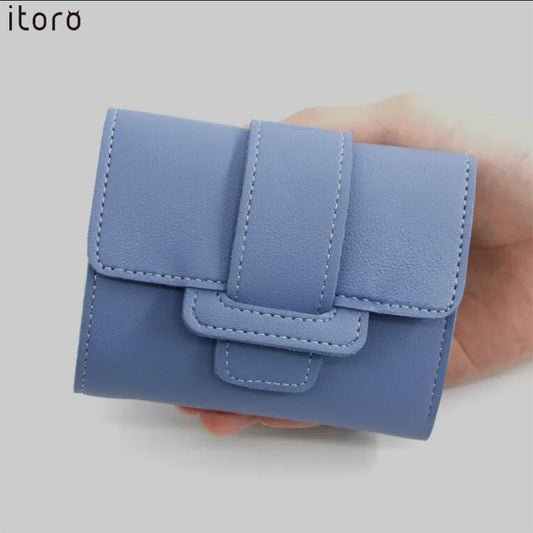 itoro Leather Purses for Women Light Blue
