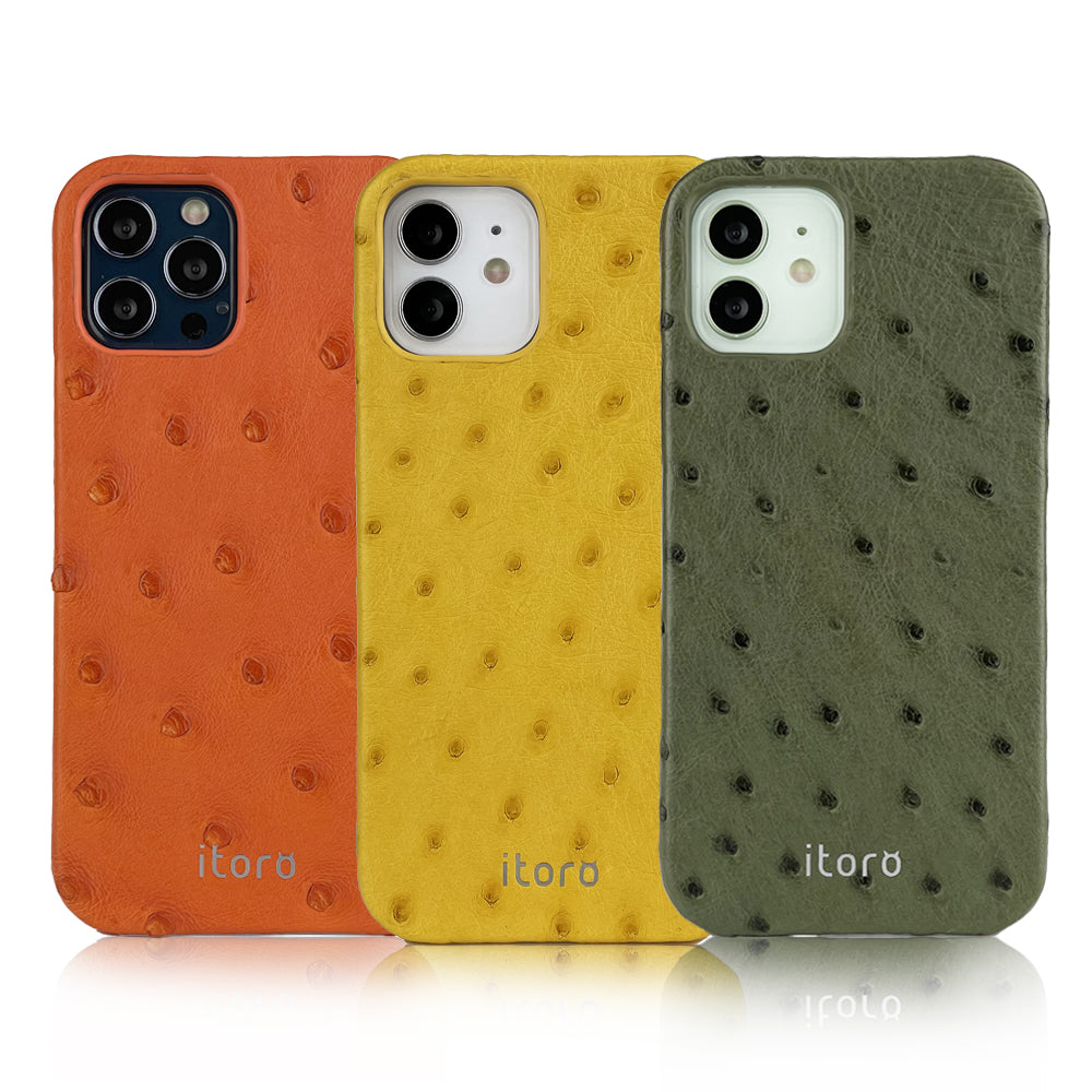 Ostrich Leather iPhone 12 | 12 Pro Case _ Unique