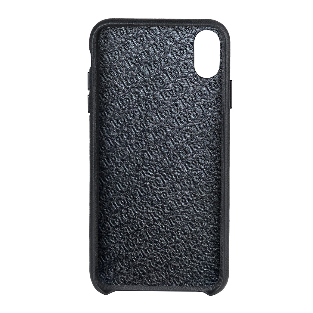 Cover & Go FX _ iPhone XS Max Italian Leather Case - Black&Black
