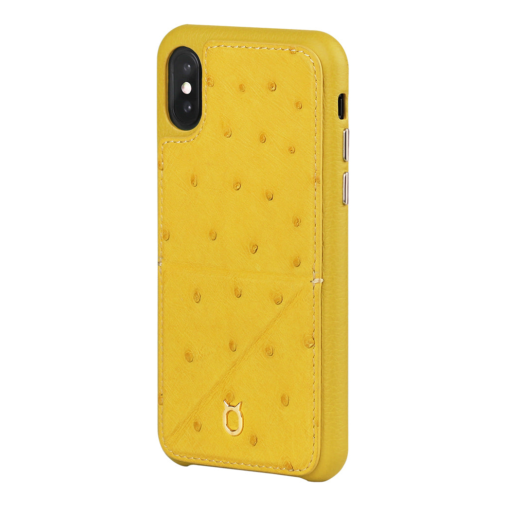 Ostrich Leather Case_ iPhone XS Max Italian Leather Case - iToro