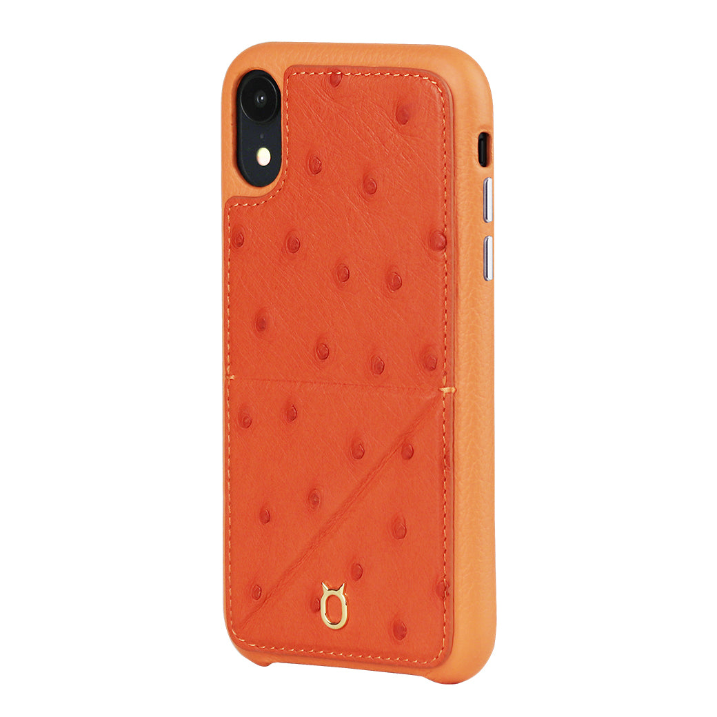 Ostrich Leather Case_ iPhone XS Max Italian Leather Case - iToro