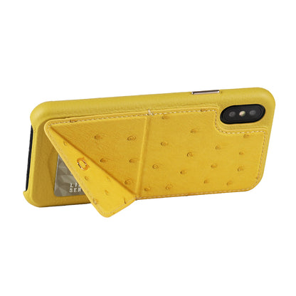 Ostrich Leather Case_ iPhone XS Max Italian Leather Case - iToro