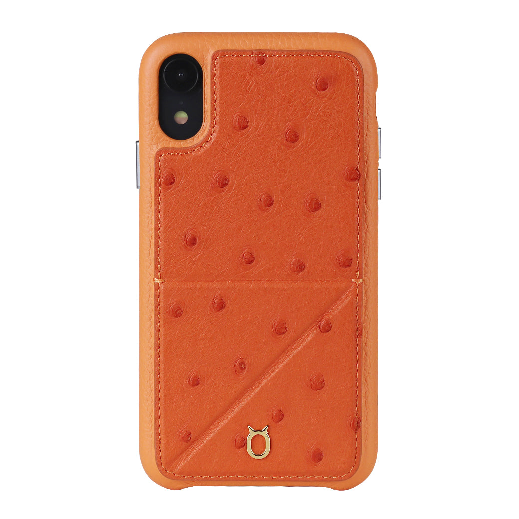 Ostrich Leather Case_ iPhone XS Max Italian Leather Case - iToro