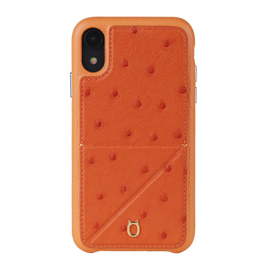 Ostrich Leather Case_ iPhone XS Max Italian Leather Case - iToro
