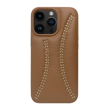 Baseball Designed iPhone 14 Pro Max Leather Case