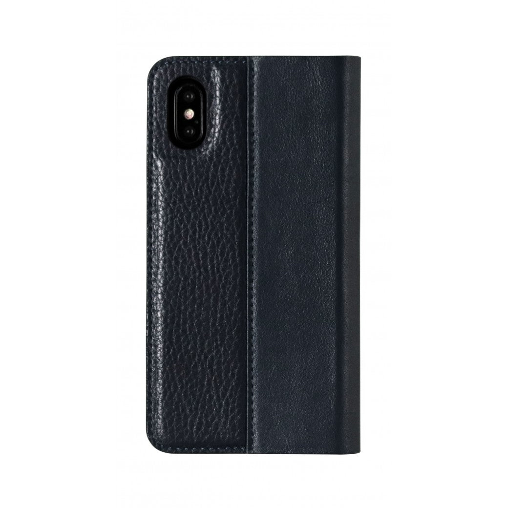 Folio n Go_iPhone XS Italian Leather Case - Sapphire Blue