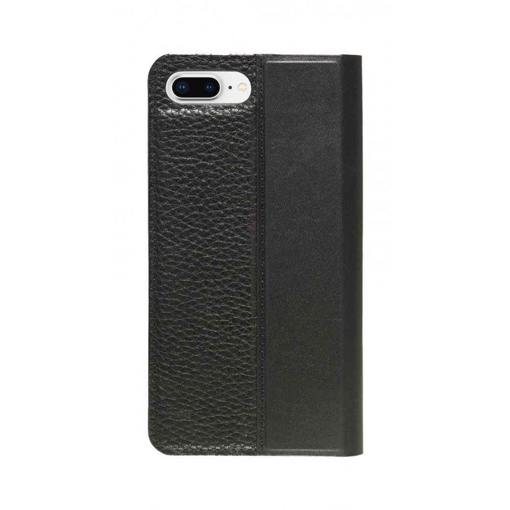 Folio n Go_iPhone 7 / 8 Plus Italian Leather Case - Leather Black