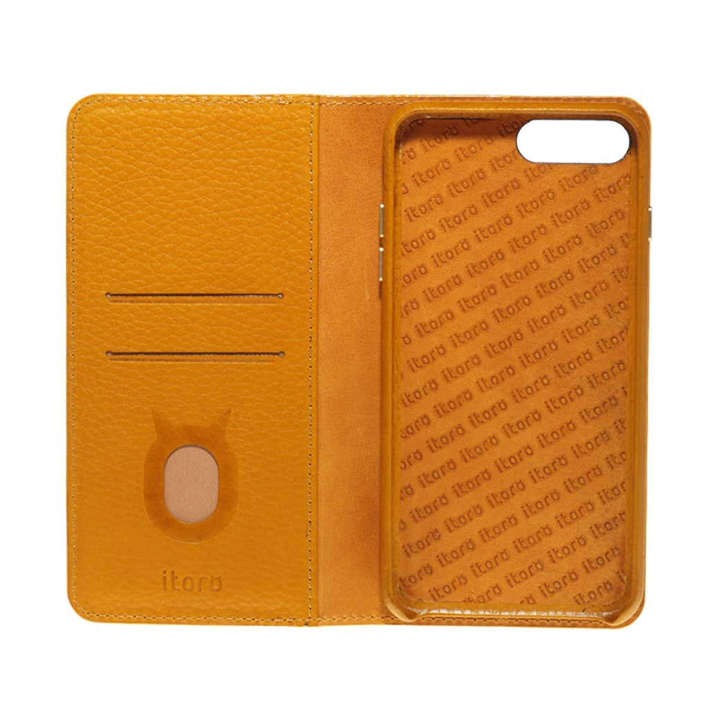 Folio n Go_iPhone 7 / 8 Plus Italian Leather Case - Camel Brown