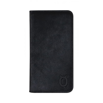 Fur x Leather EX_iPhone X Italian Leather Case - Leather Black