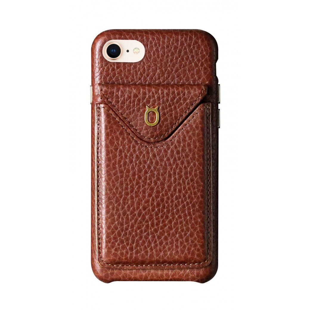 Cover n Go_ iPhone 7 / 8 Italian Leather Case - Chestnut Brown