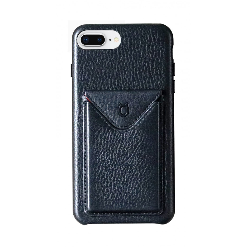 Cover n Go_iPhone 7 / 8 Plus Italian Leather Case - Leather Black