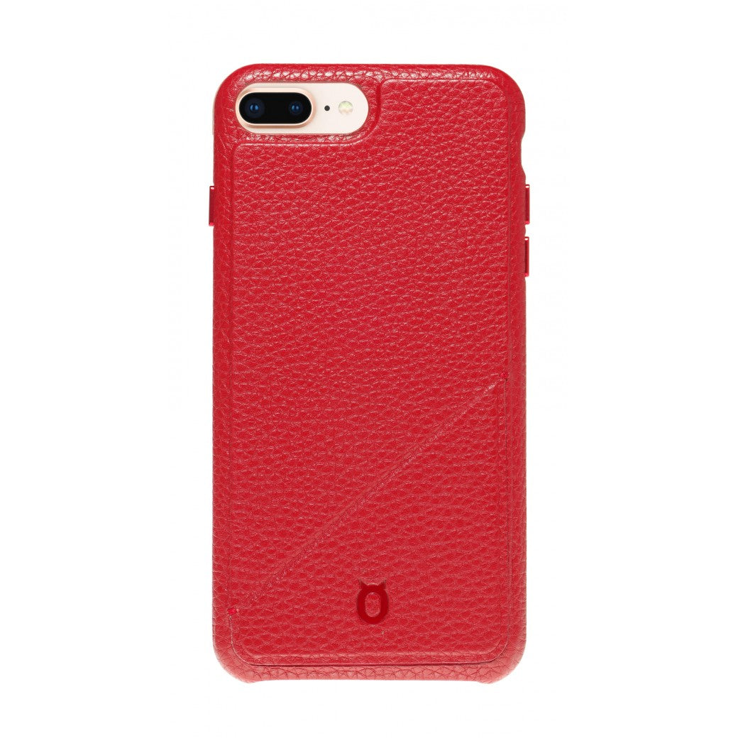 Hide n Go_ iPhone 7 / 8 Plus Italian Leather Case - Burgundy Red