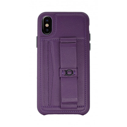 Gorgeous Ribbon Case_iPhone X Italian Leather Case - Romance Violet