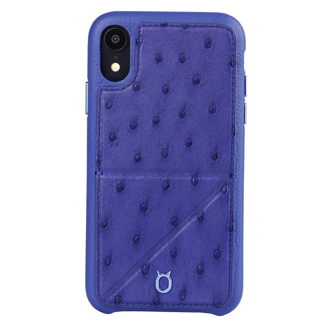 Ostrich Leather Case_ iPhone XS Max Italian Leather Case - iToro