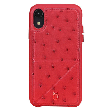 Ostrich Leather Case_ iPhone XS Max Italian Leather Case - iToro