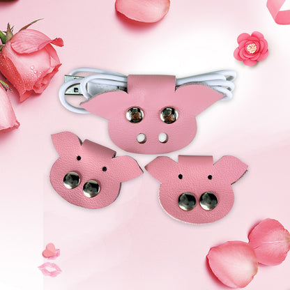 Piggy Genuine Leather Cable Holder Straps - iToro