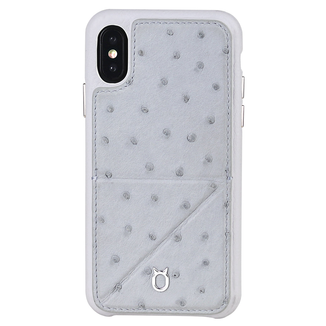 Ostrich Leather Case_ iPhone XS Max Italian Leather Case - iToro