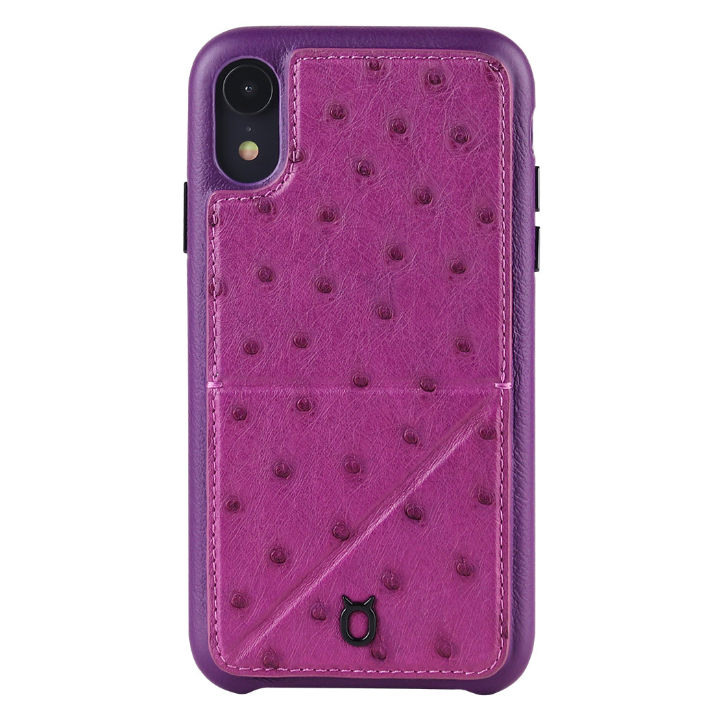 Ostrich Leather Case_ iPhone XS Max Italian Leather Case - iToro