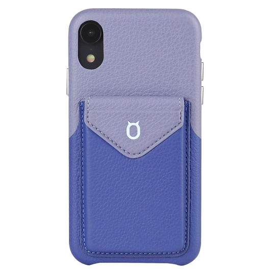 Cover & Go FX _ iPhone XR Italian Leather Case - Blue&Purple