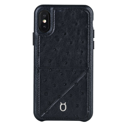 Ostrich Leather Case_ iPhone XS Max Italian Leather Case - iToro