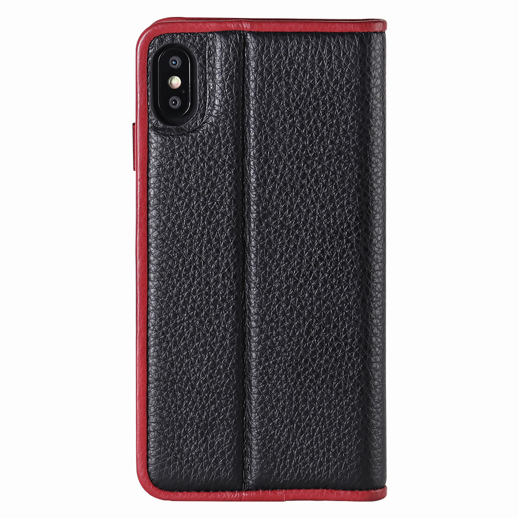 C. Edge Leather Folio_LUX_iPhone XS MAX Italian Leather Case - Folio Black