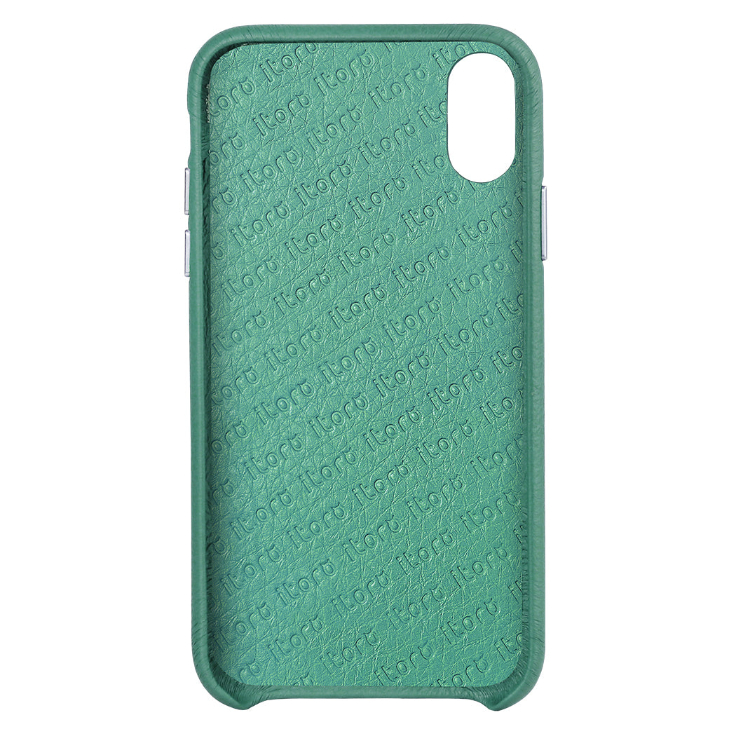 Ostrich Leather Case_ iPhone XS Max Italian Leather Case - iToro