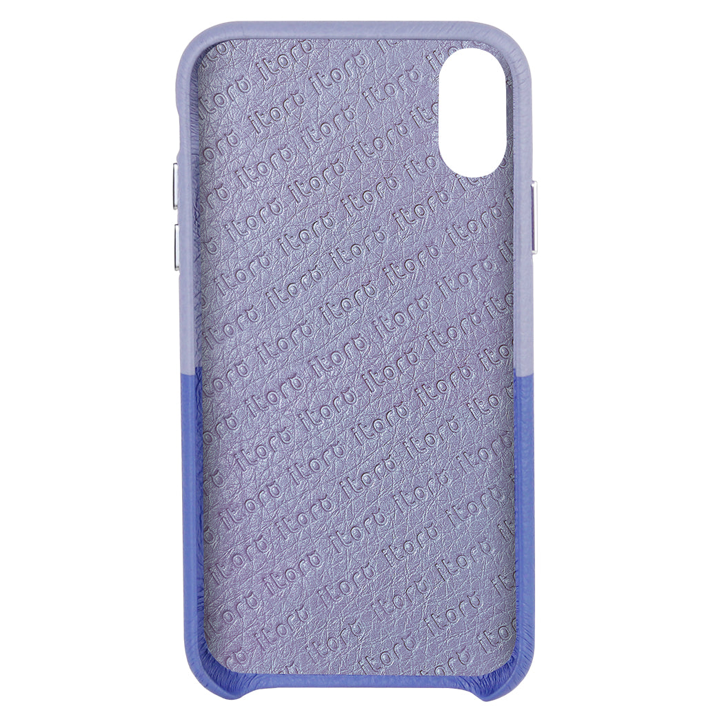 Cover & Go FX _ iPhone XS Max Italian Leather Case - Blue&Purple