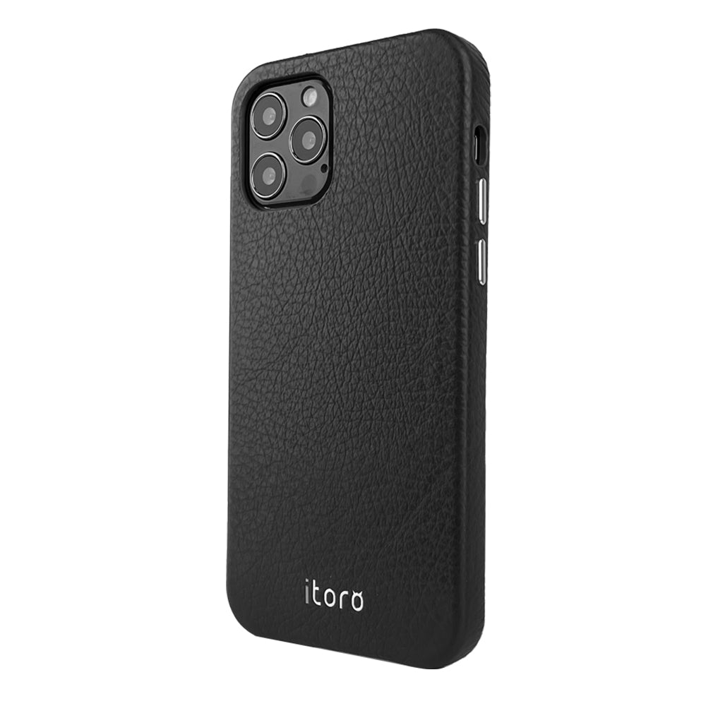 iPhone 12 | 12 Pro Leather Case_ITALY Leather - Classic black