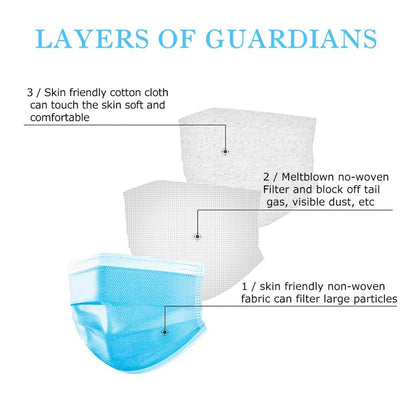3-Ply Disposable Efficient Face Mask, Medical Mask, Earloop, UltraLight Weight, Polyester Masks for Personal Health