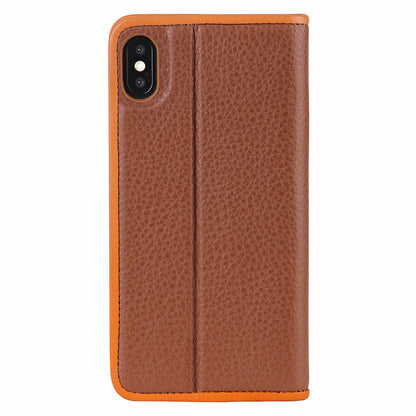 C. Edge Leather Folio_LUX_iPhone XR Italian Leather Case - Folio Brown