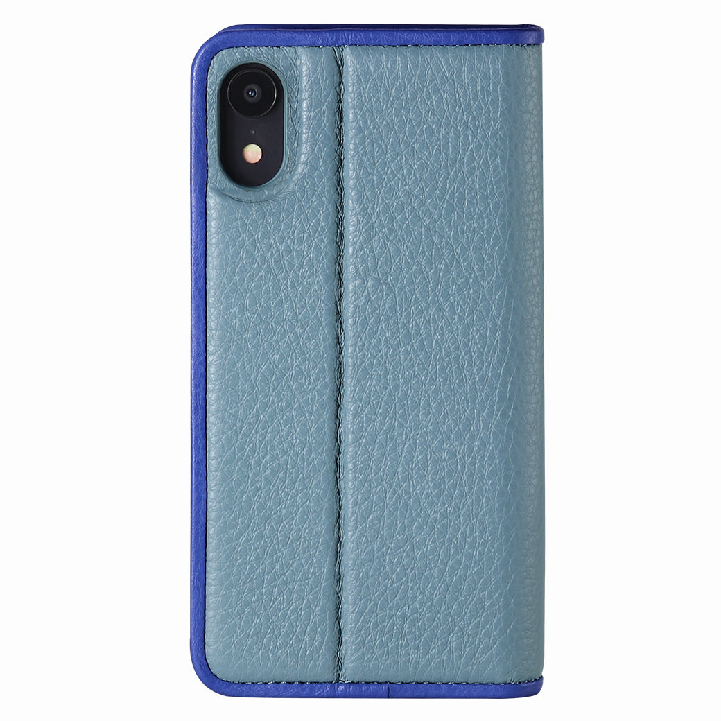 C. Edge Leather Folio_LUX_iPhone XR Italian Leather Case - Folio Blue