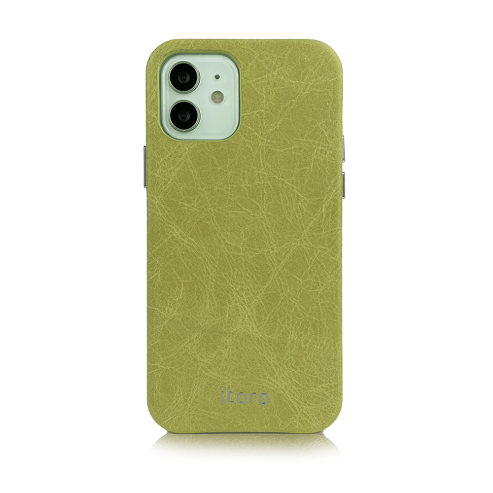iPhone 12 | 12 Pro Leather Case_ITALY Leather - Fruit green
